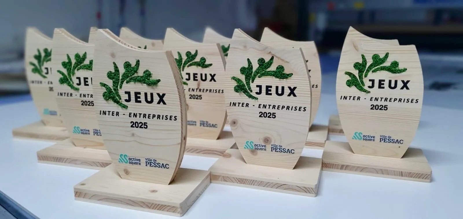 Trophées végétaux, Jeux Inter-Entreprises 2025, Active Square, Ville de Pessac — réalisation PUBLI MENI
