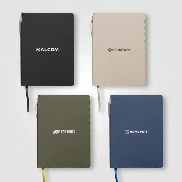 Carnet Malmö couverture recyclée avec stylo personnalisé