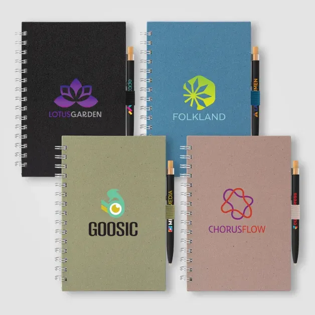 Set carnet Terra A5 à spirales personnalisé