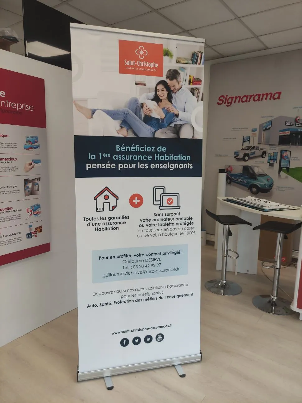 Roll-up marketing Mutuelle Saint Christophe