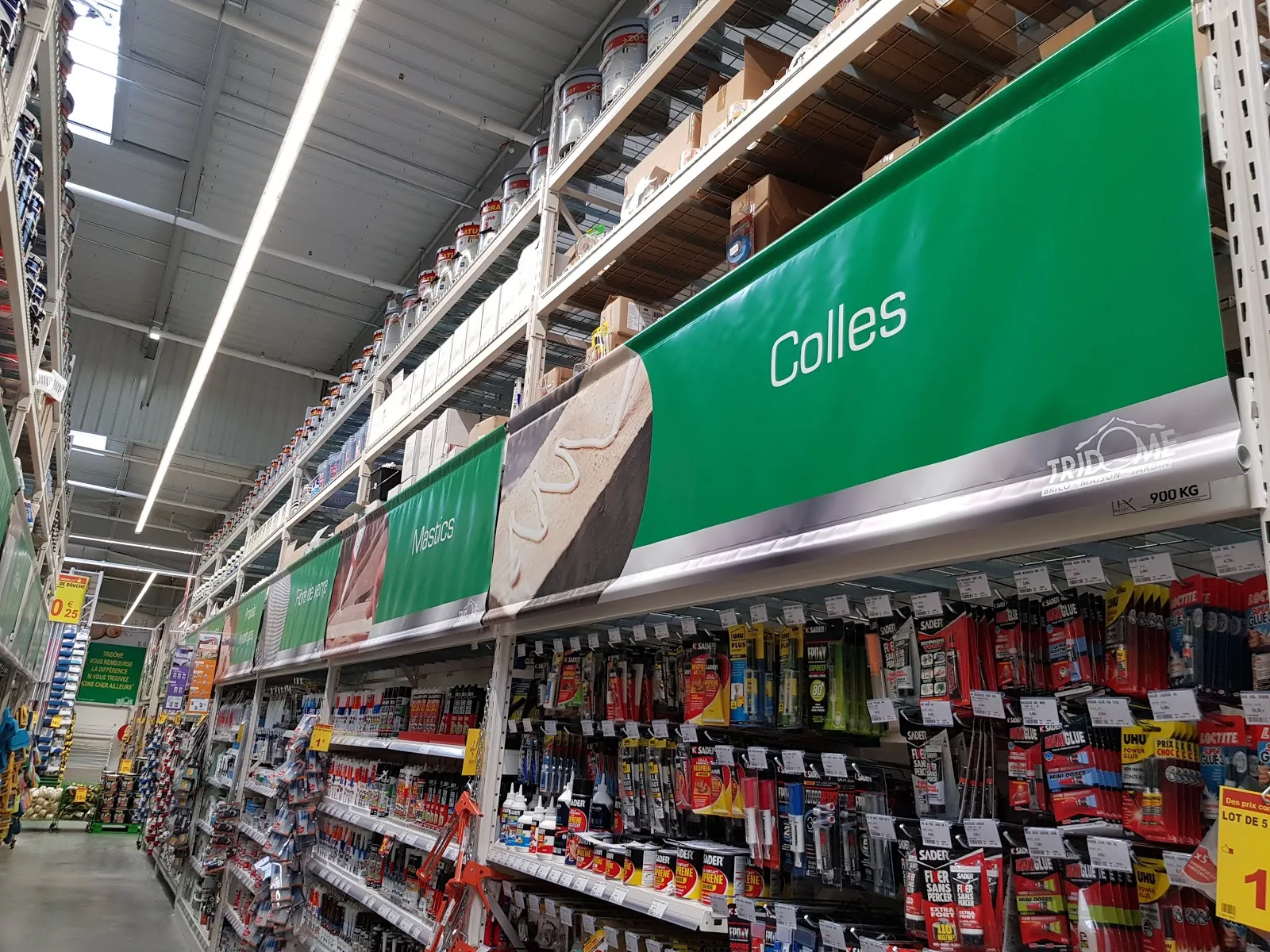 Bâches signalétiques directionnelles en rayon, Tridôme, Marmande (47) — réalisation PUBLI MENI