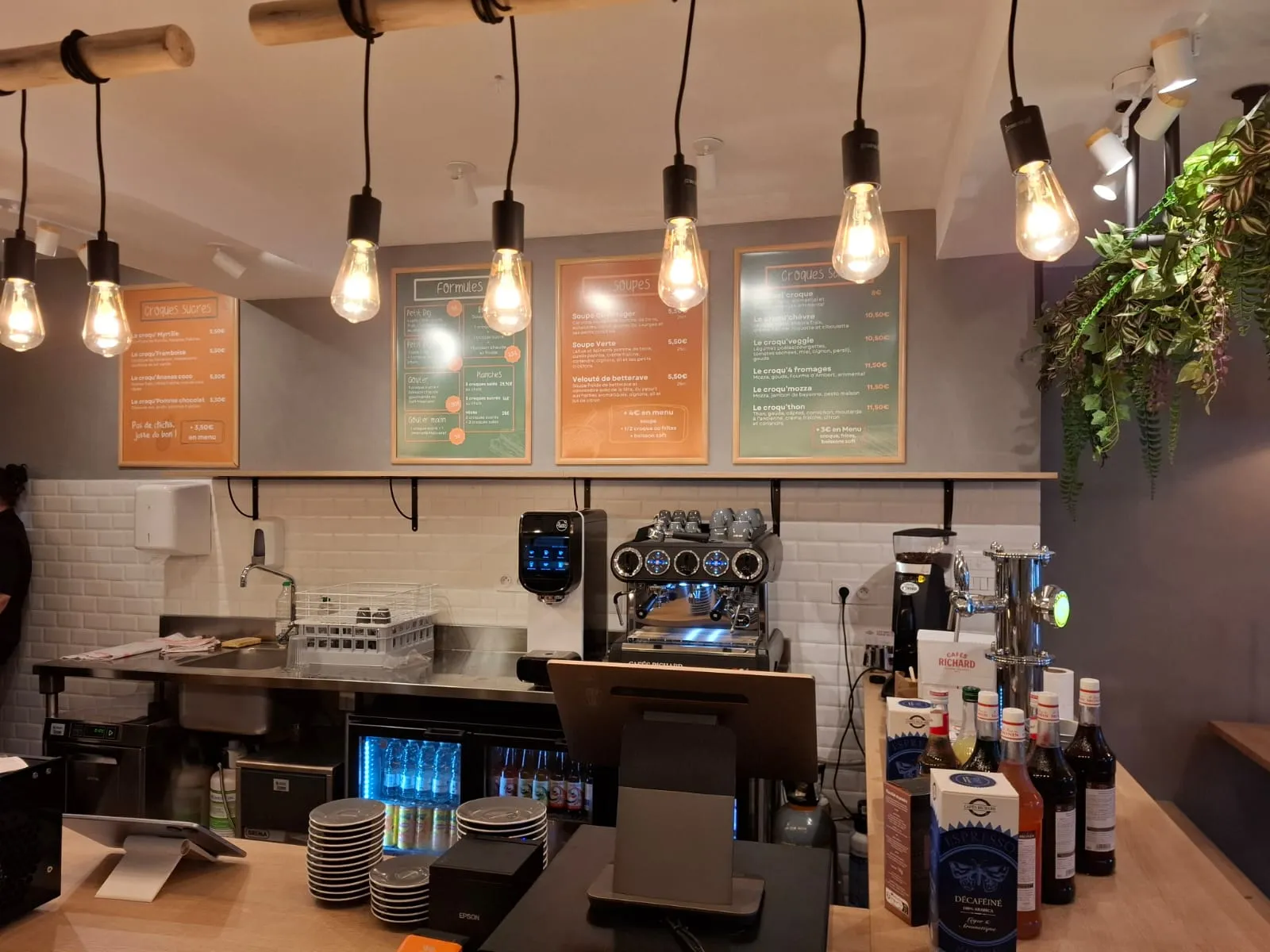 Signalétique intérieure, Croques et Soupes — Bordeaux (33) — réalisation PUBLI MENI